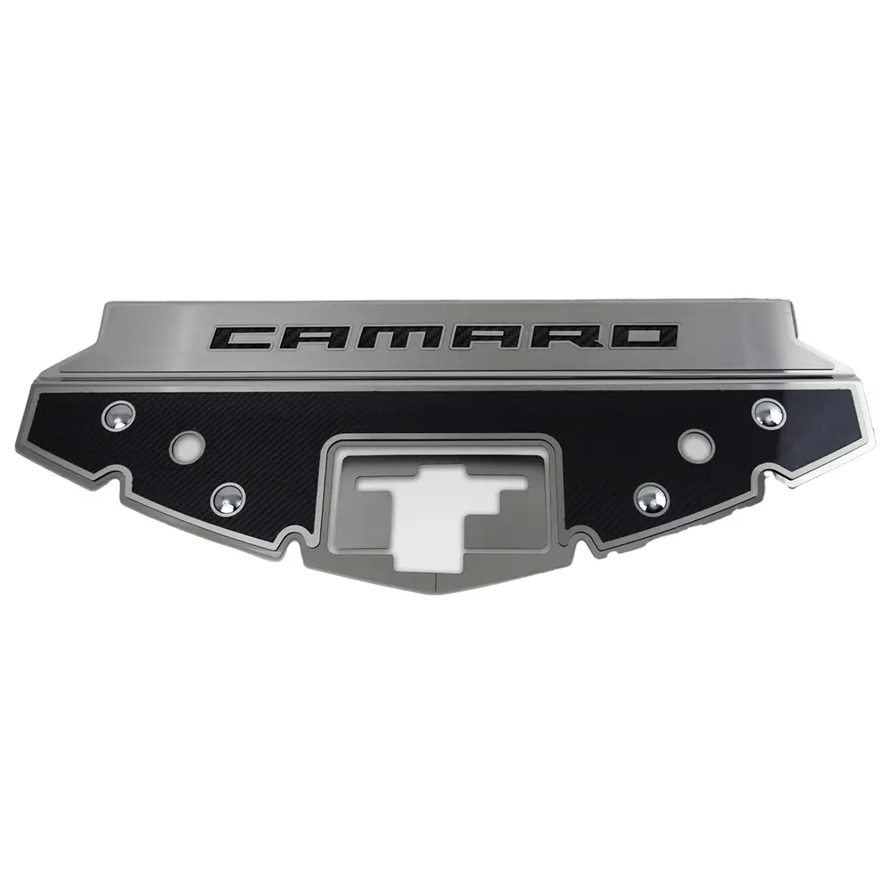 2016-2024 Camaro Header Plate Perforated - Carbon Fiber Inlay : Ss, Zl1 1