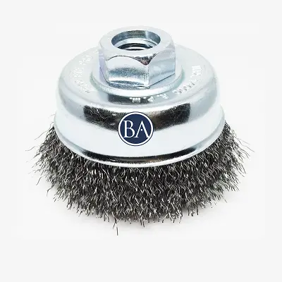 2-3/4" X 5/8"-11 Crimped Cup Brush - Carbon Steel 1