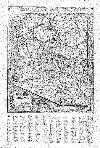 The Harriet F. Cobb Relief Map Of The State Of Arizona Dry Erase Laminated 1