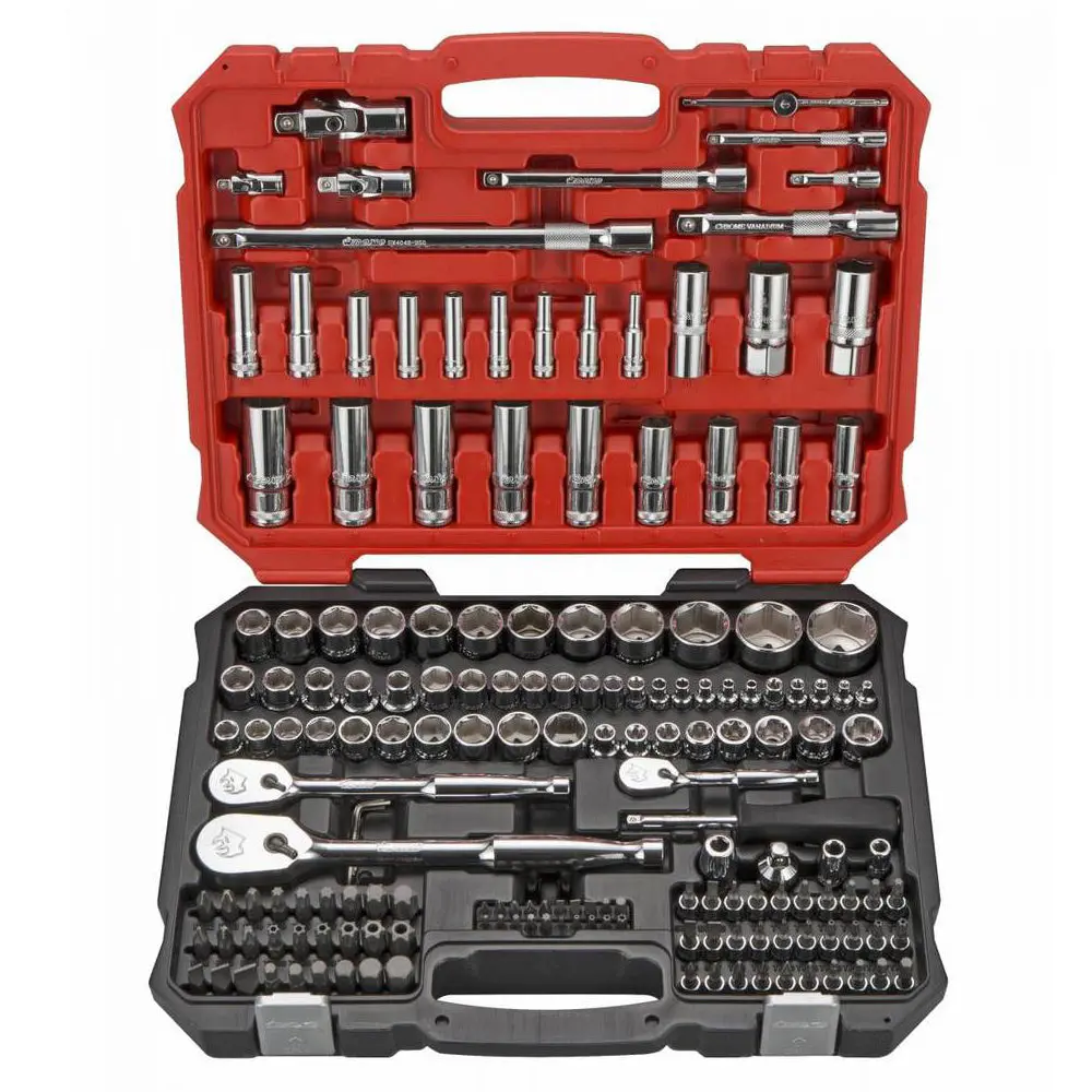 Boxo Usa 172-Piece Metric 1/4", 3/8" & 1/2" Drive 6-Point Master Socket Set 1