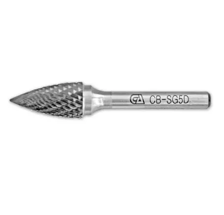 Sg - Double Cut Rotary Carbide Burrs With Arch Pointed Nose 1