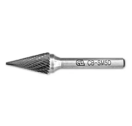 Sm - Double Cut Conical Pointed Nose Carbide Rotary Burr Bits 1