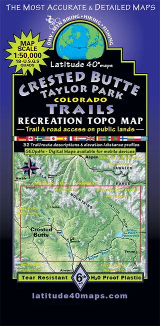 Crested Butte Taylor Park Colorado Trails Recreation Topo Map [Map] Staff 1