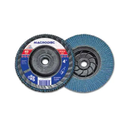 4 1/2" X 5/8"-11 120 Grit Type 27 Trimmable Flap Discs For Grinding And Finishing Applications 1