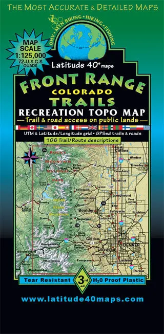 Front Range Colorado Trails Recreation Topo Map [Map] Staff 1