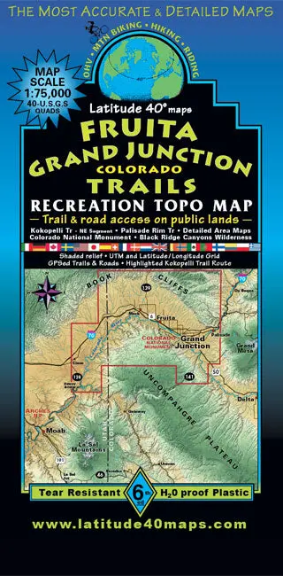 Fruita Grand Junction Colorado Trails Recreation Topo Map [Map] Staff 1