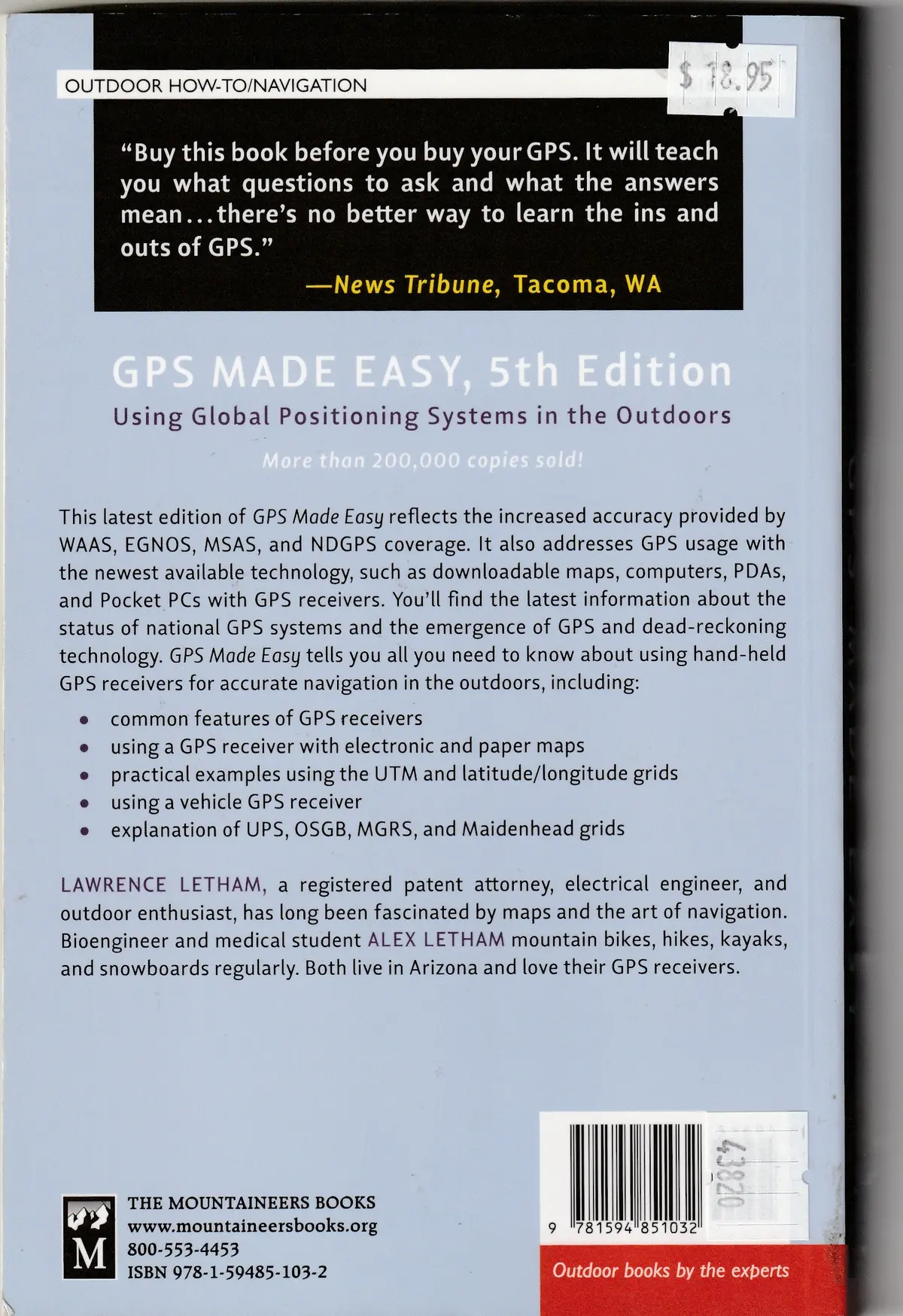 Gps Made Easy: Using Global Positioning Systems In The Outdoors [Paperback] Letham, Lawrence 1