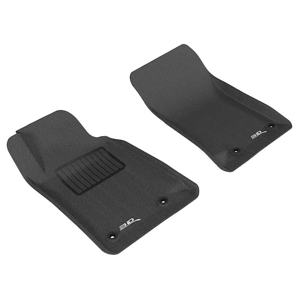 Camaro 3D Maxpider Kagu Floor Mats - Front : Black 2010-2015 1