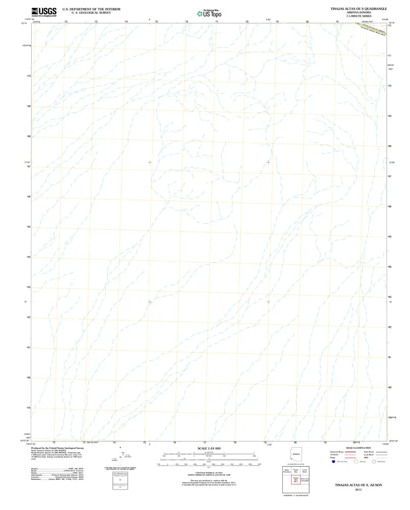 South Of Tinajas Altas [Map] United States Geological Survey 1