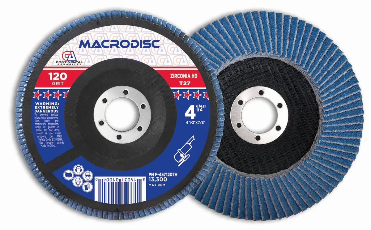 120 Grit Type 27 Jumbo Zirconia High-Density Flap Discs For Metal Sanding 1