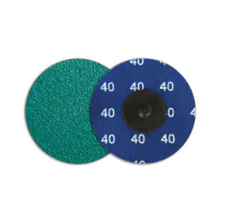 2" 40 Grit Green Zirconia With Grinding Aid Quick Change Sanding Discs 1