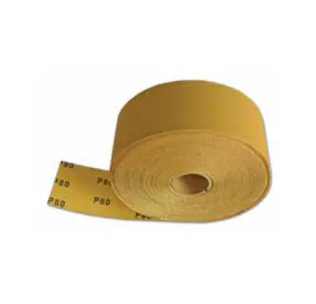 2-3/4" X 40  Yrd 80 Grit Aluminum Oxide Gold Psa Sheet Rolls For Woodworking 1