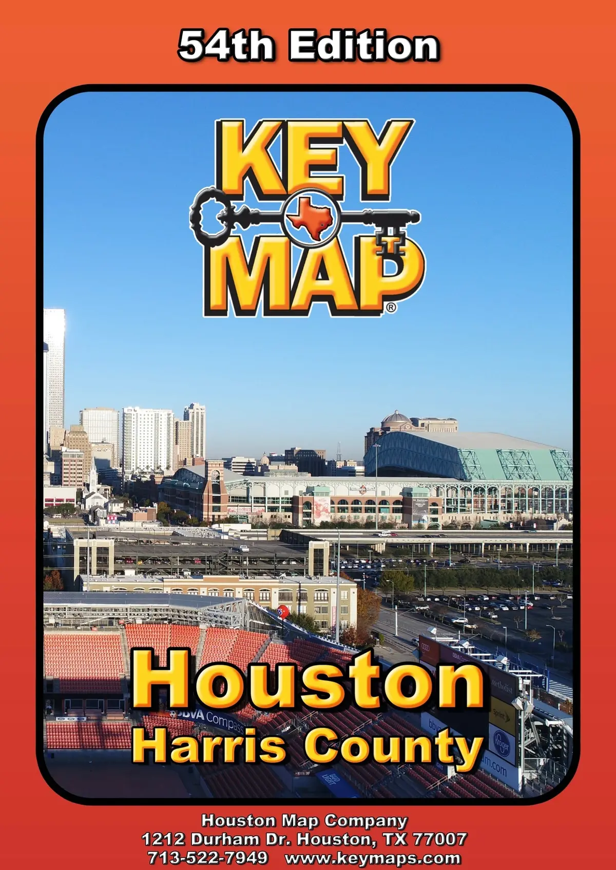 54Th Edition Key Map Houston - Harris County 1