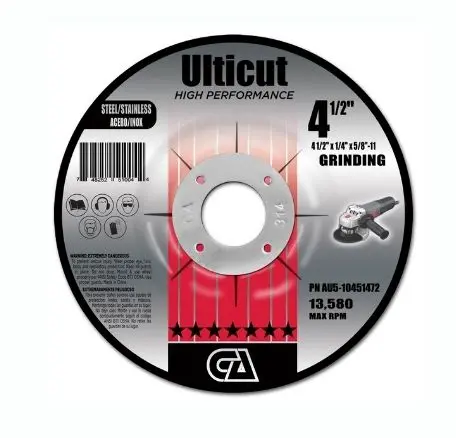 4 1/2" X 1/4" X 5/8"-11 T27 Depressed Center Grinding Wheel For Metal Cutting 1