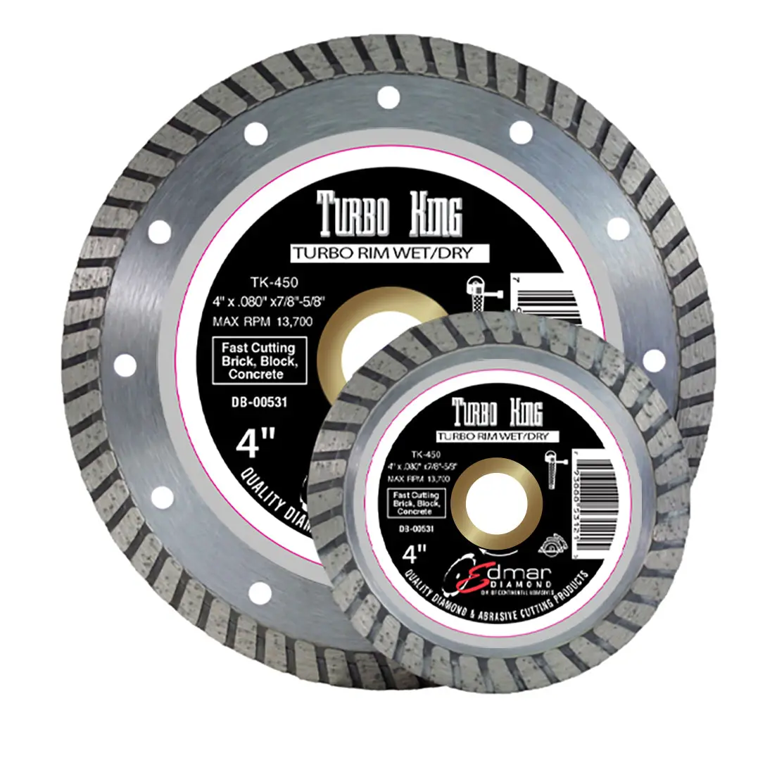 4" X .080" X7/8"-5/8"-20Mm Tk-450 Turbo - Heavy Duty 1