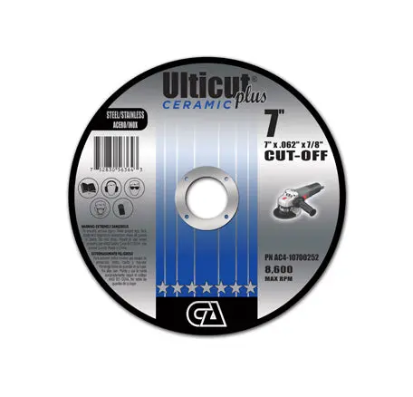 7"X0.062"X7/8" Ulticut Plus Ceramic T-27 Metal Cutting Wheel 1