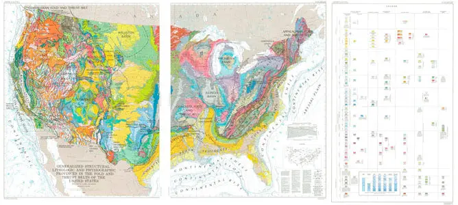 United States Fold And Thrust Belt Map Set 1