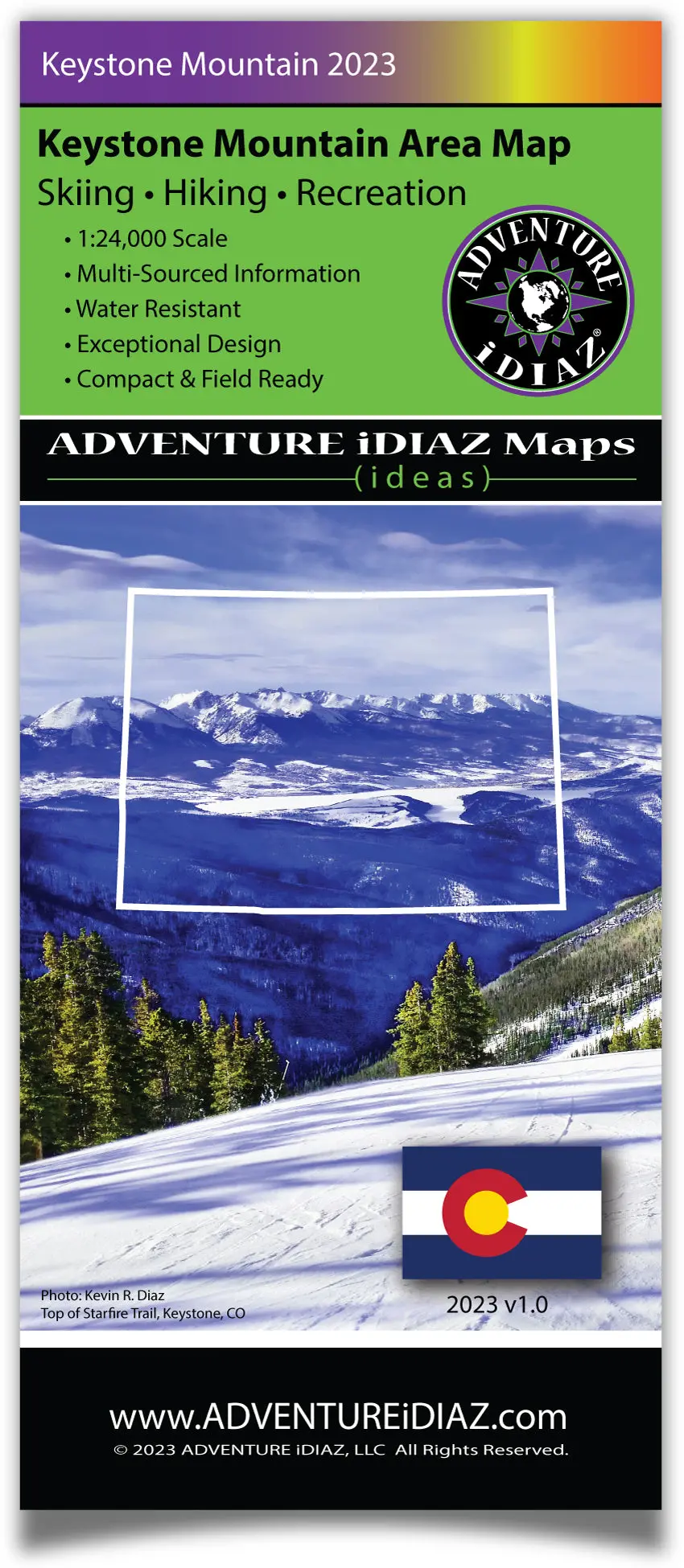 Keystone Colorado Ski Trail & Topographic Map [Map] 1