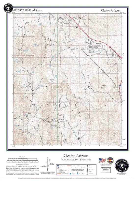 Cleator, Arizona / Off-Road Series [Map] Kevin J. Diaz 1