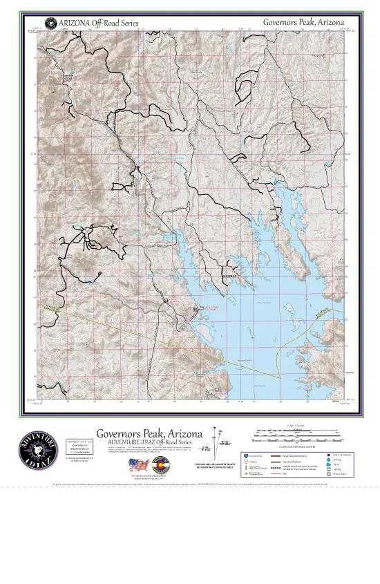 Governors Peak, Arizona / Off-Road Series [Map] Kevin J. Diaz 1