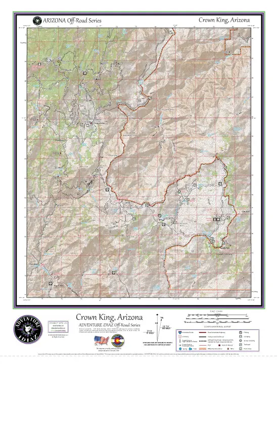 Crown King, Arizona Map / Off-Road Series [Map] Kevin J. Diaz 1