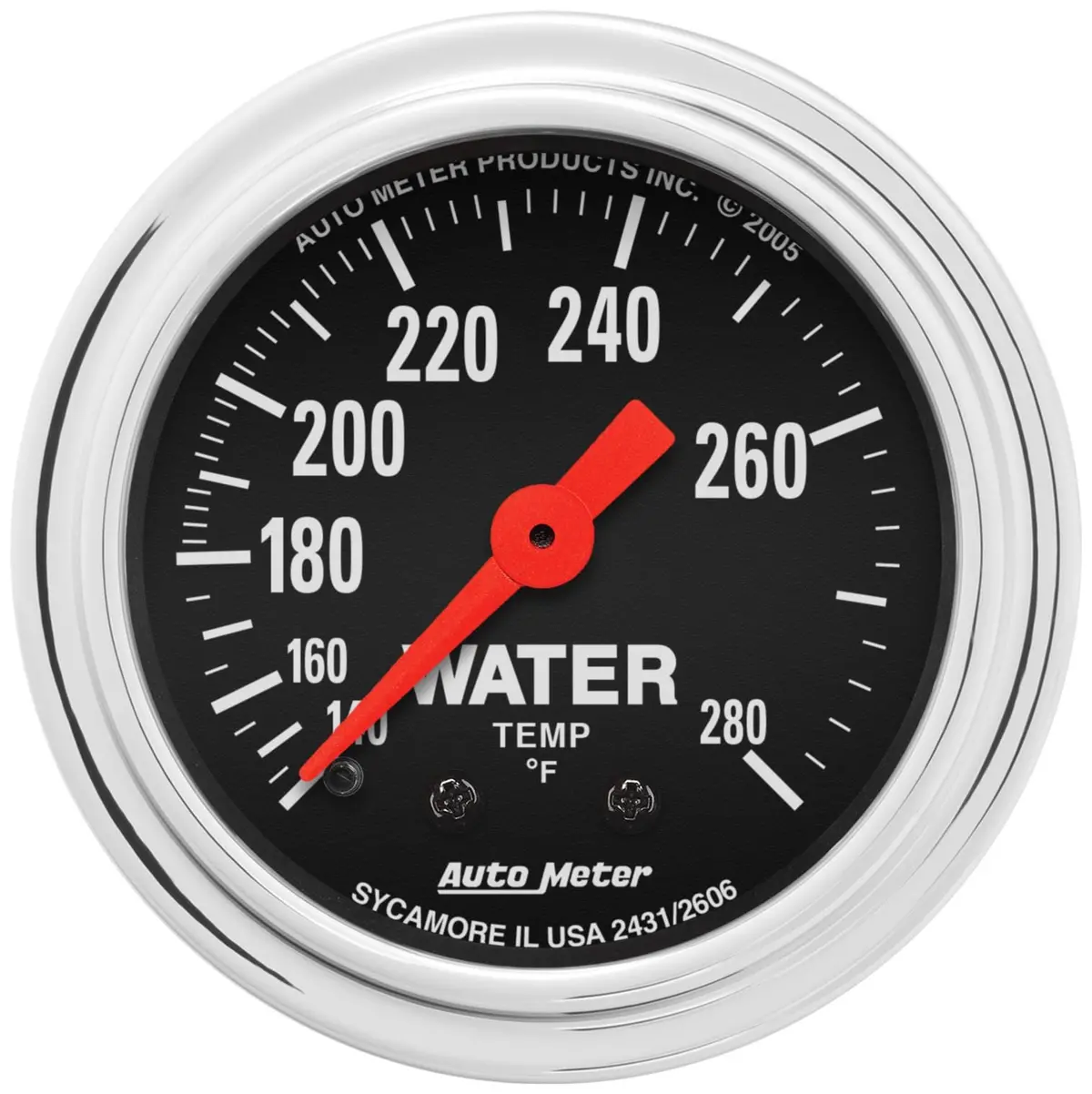 Autometer 2431 Traditional Chrome Analog Gauge – Classic Round Instrument With Mechanical Readout 1