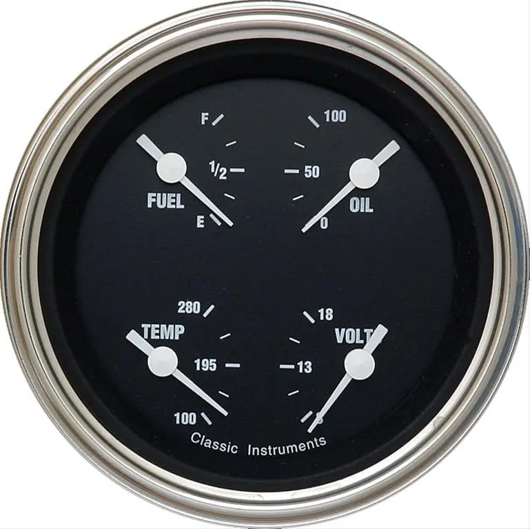 Classic Instruments Hr77Slc Hot Rod Gauge Set – Vintage-Style Analog Cluster With Modern Electronics 1
