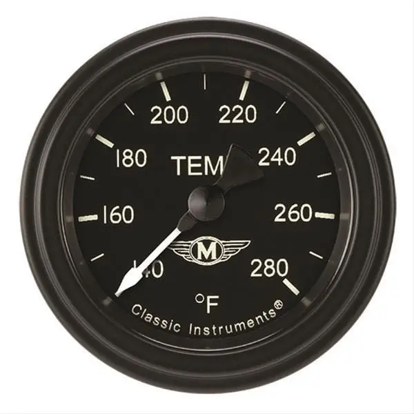 Classic Instruments Moal Bomber Gauge – 12-Volt Black Face 1