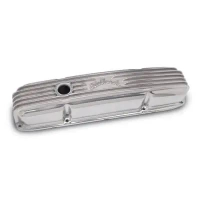 Edelbrock 4192 Classic Cast Aluminum Valve Covers – Chrome Finish 1