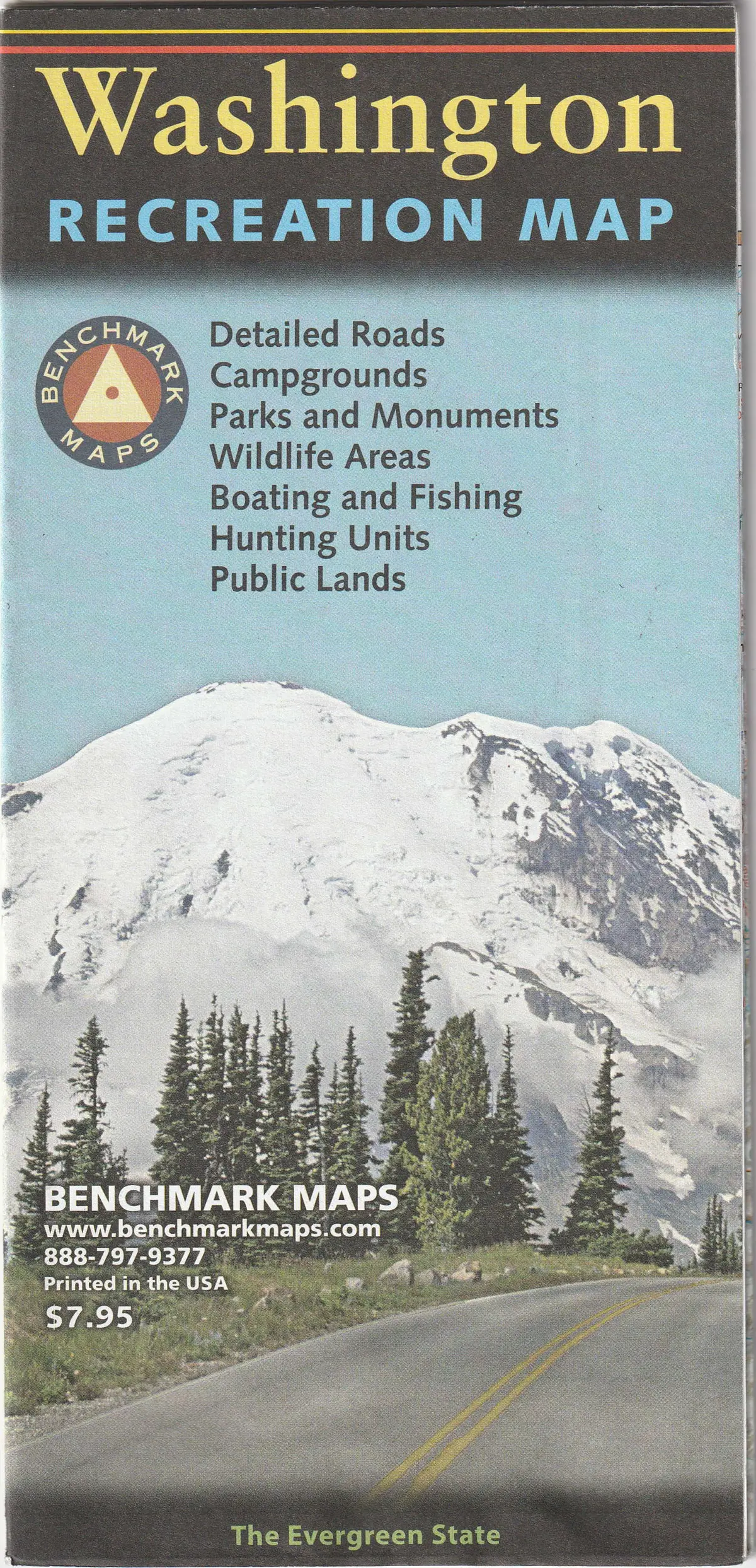 Washington Recreation Map (The Evergreen State) [Map] Bm Maps 1