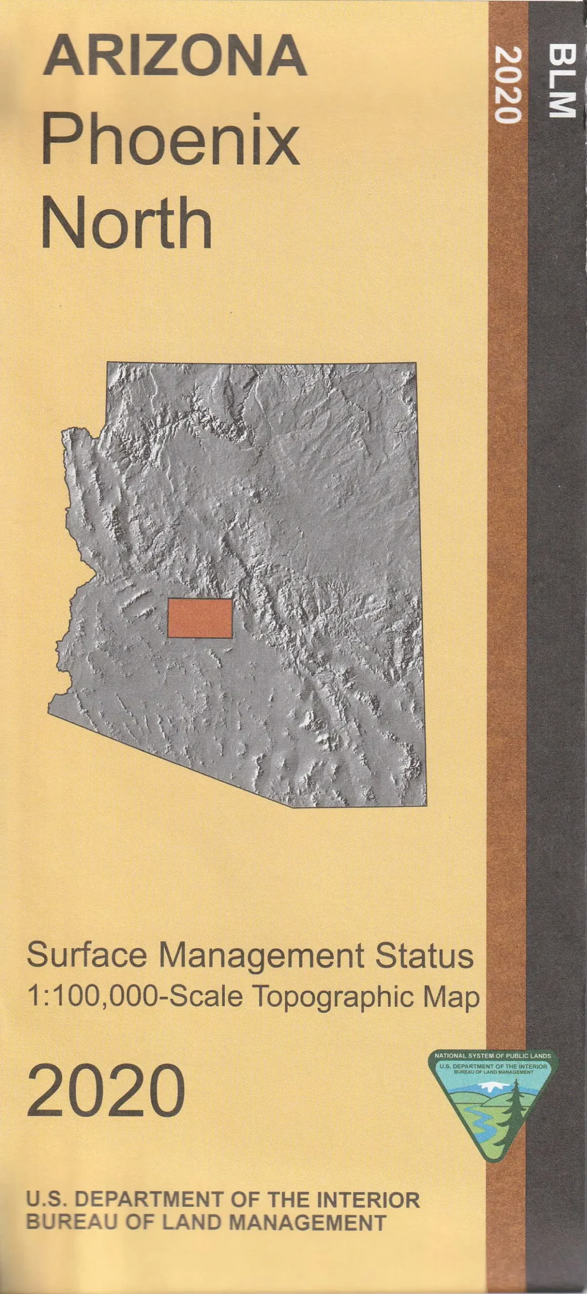 Phoenix North Surface Management Status 1:100,000-Scale Topographic Map (Arizona 60×30-Minute Series) 1