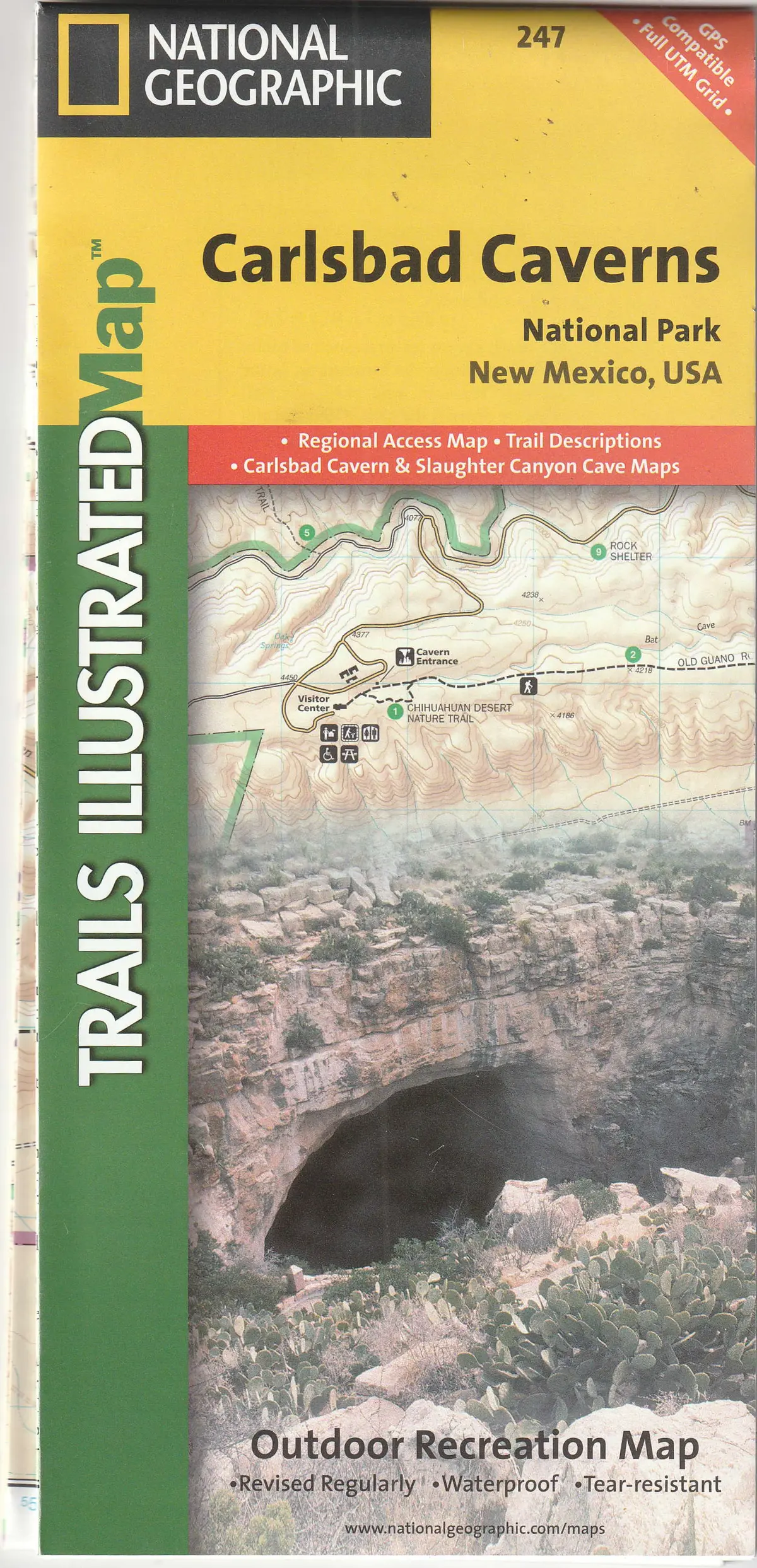 Carlsbad Caverns National Park, New Mexico (Trails Illustrated Map #247) 1