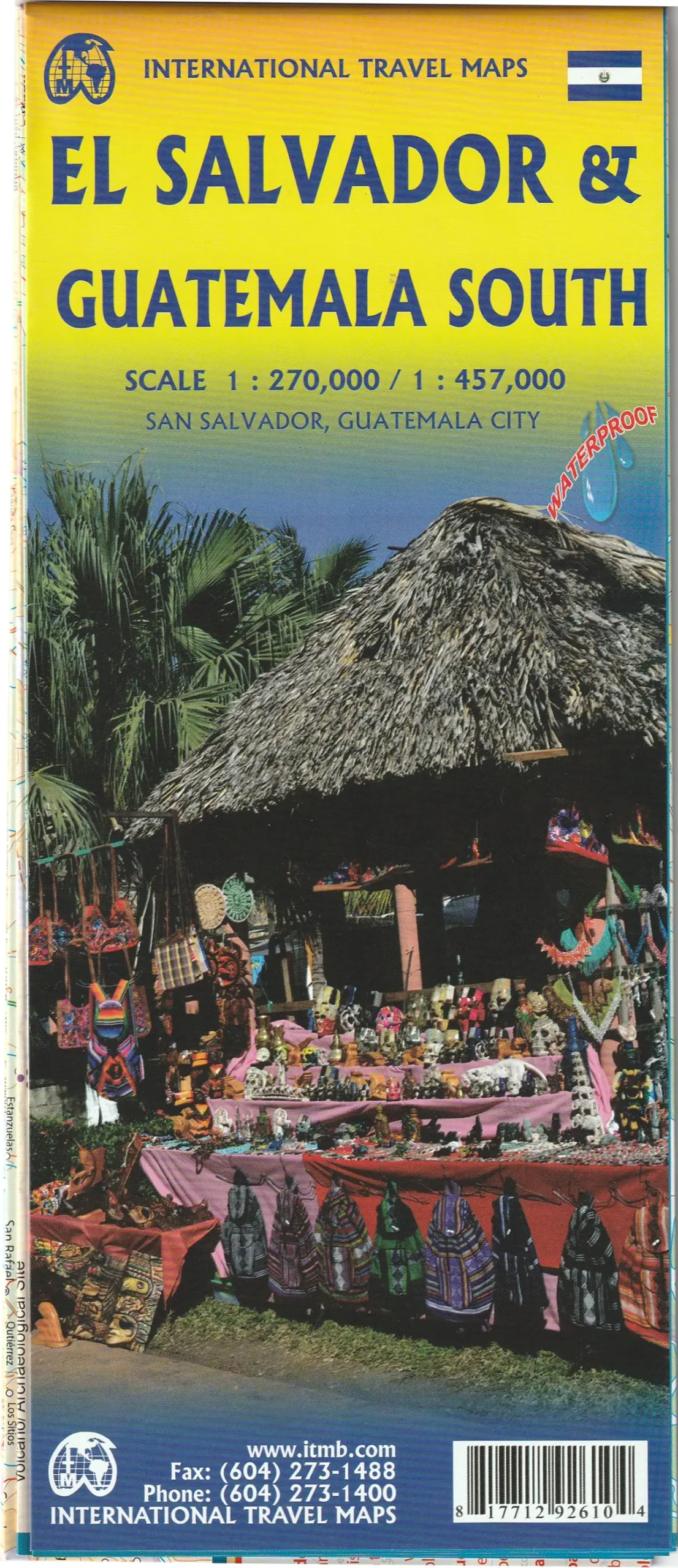 El Salvador & Southern Guatemala Travel Reference Map [Map] Itmb Publishing Ltd 1