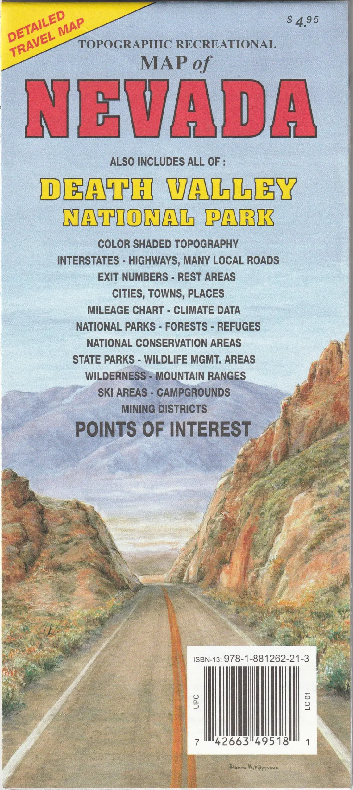 Nevada Topographic Recreational Map Gtr Gtr Mapping 1