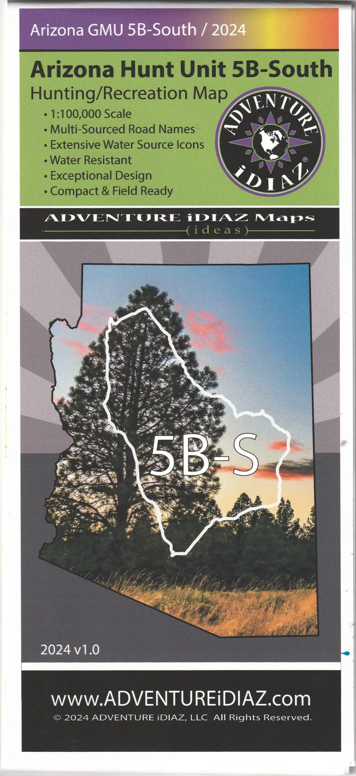 Arizona Hunt Unit 05Bs Hunting/Recreation Map 1