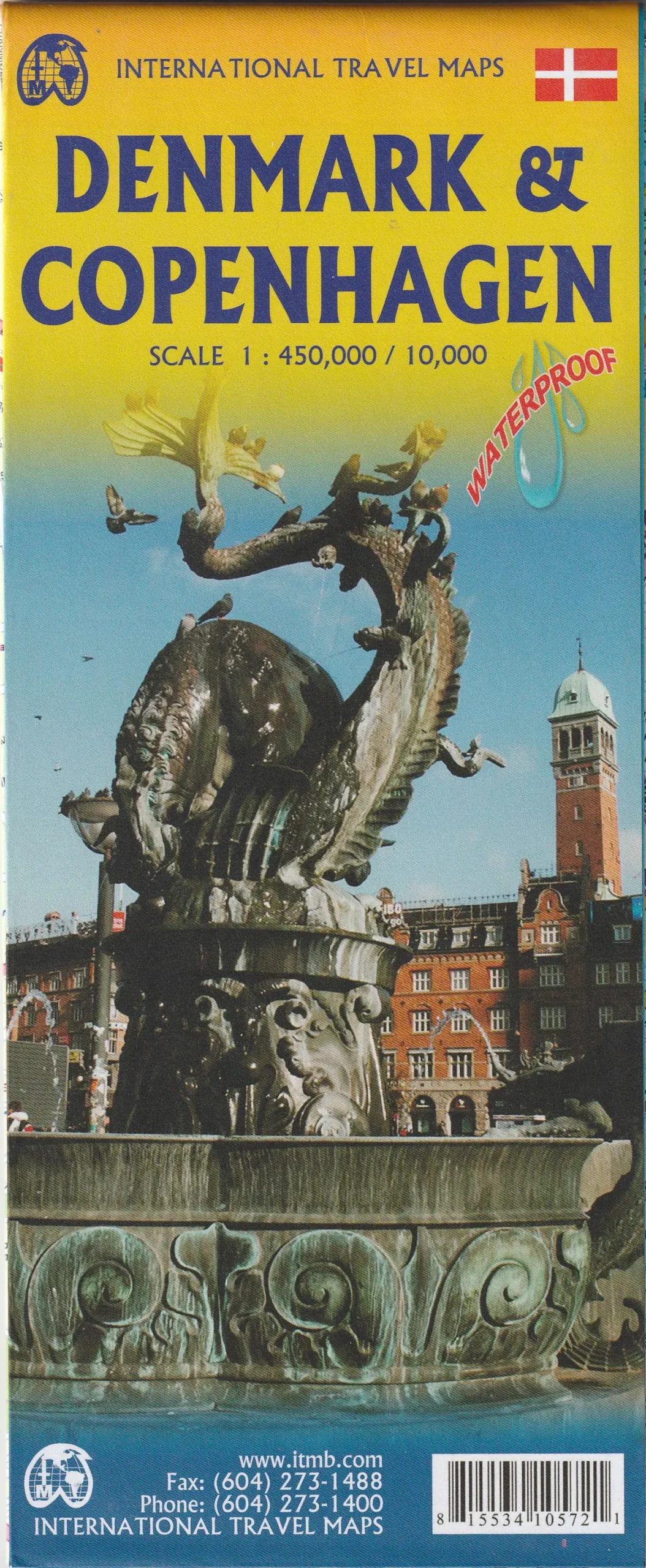 Denmark / Copenhagen 1:450,000/1:10,000 [Map] Itmb Publishing Ltd 1