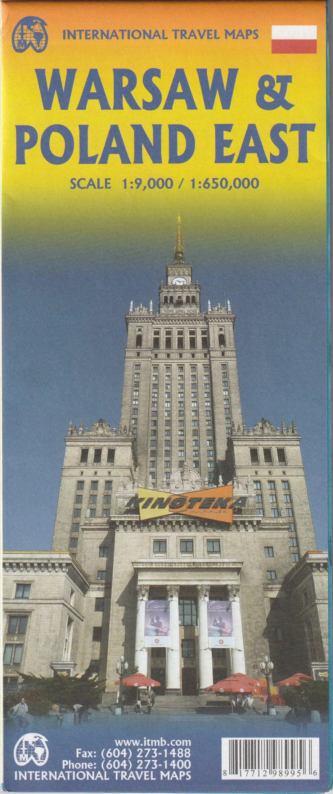 Warsaw City Map 1:9K & Poland East 1:650K Itm 2S Itmb Publishing Ltd 1
