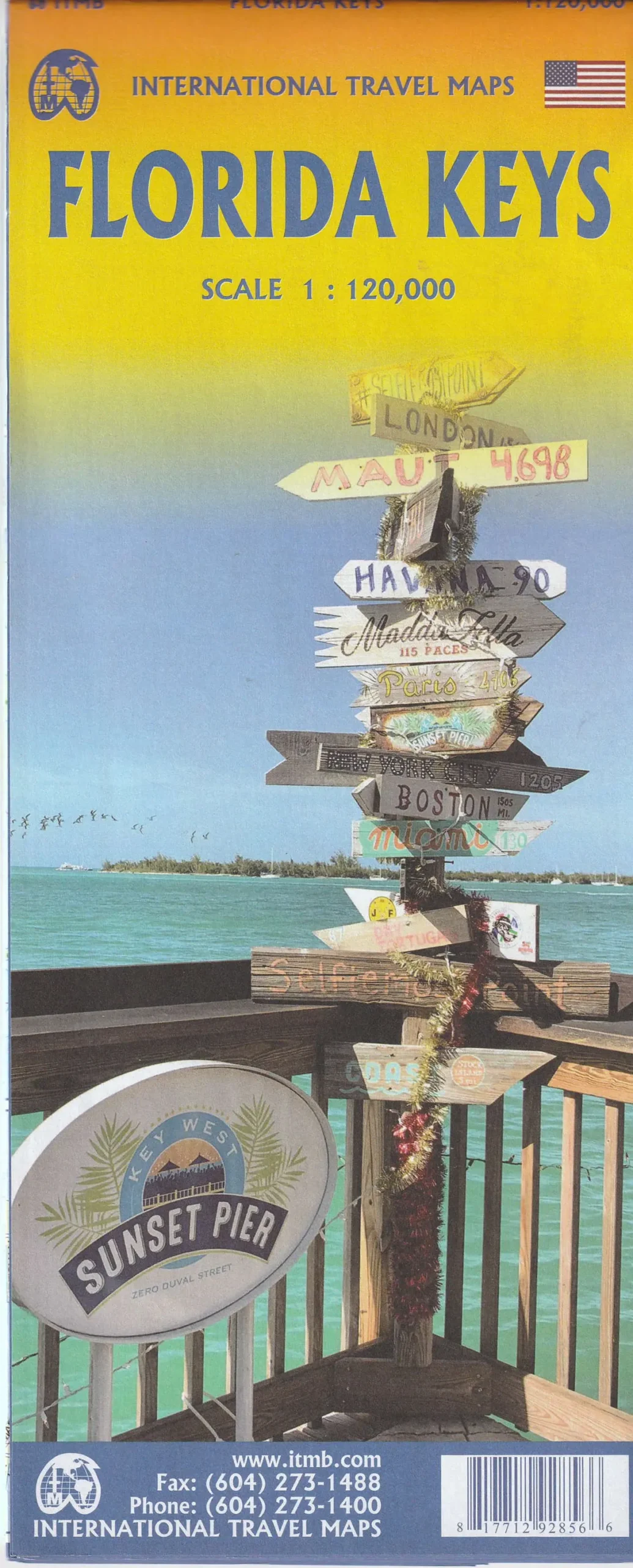 Florida Keys Travel Map 1:120,000 1