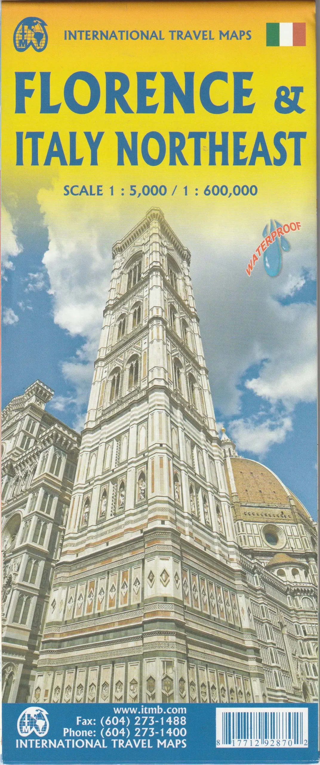 Florence/Italy Northeast Travel Reference Map Waterproof 1:5K/1:600K [Map] Itmb Publishing Ltd 1