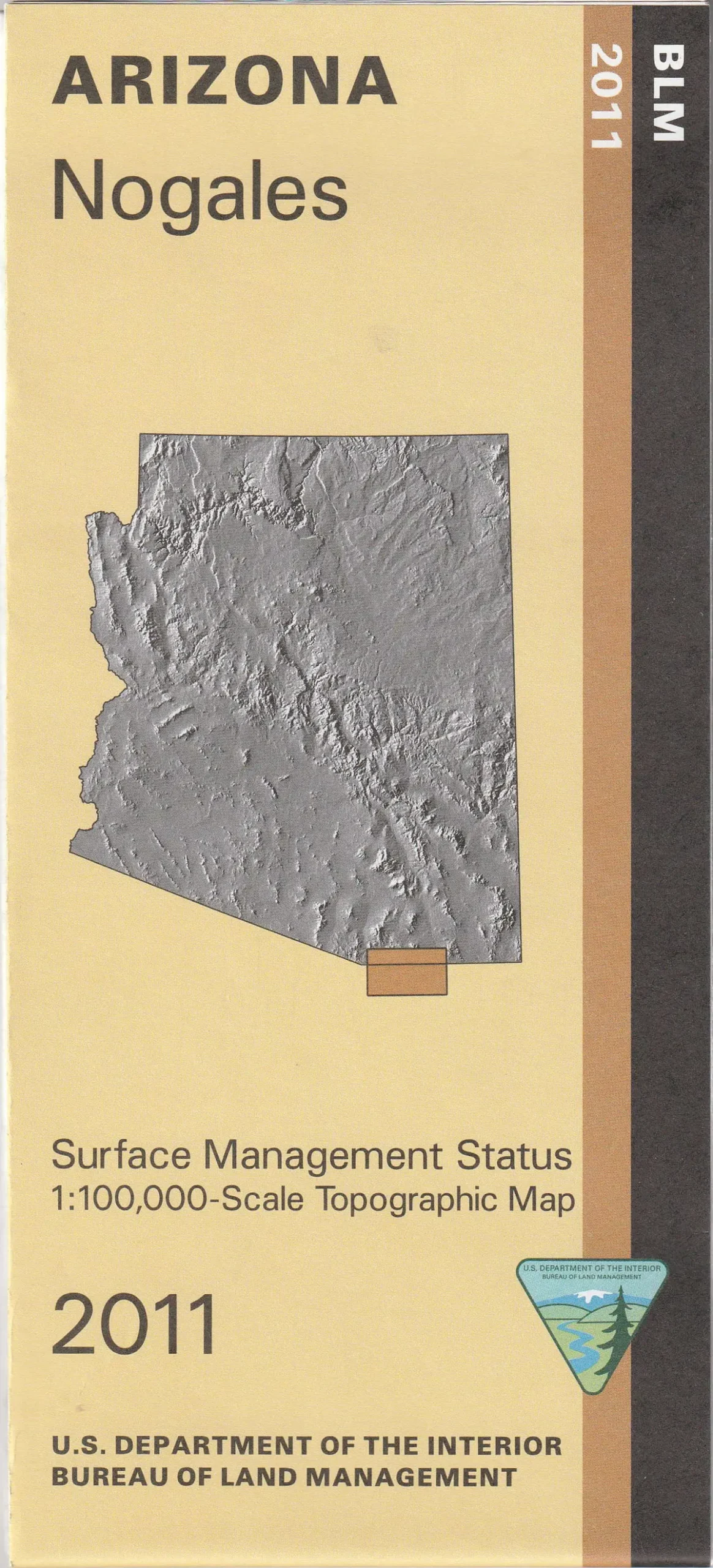 Surface Management Status 1:100,000-Scale Topographic Map Of Nogales, Arizona 1