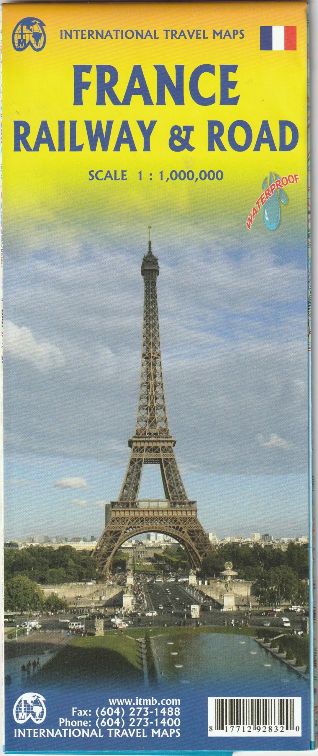 France Railway & Road 1:1M Waterproof 1