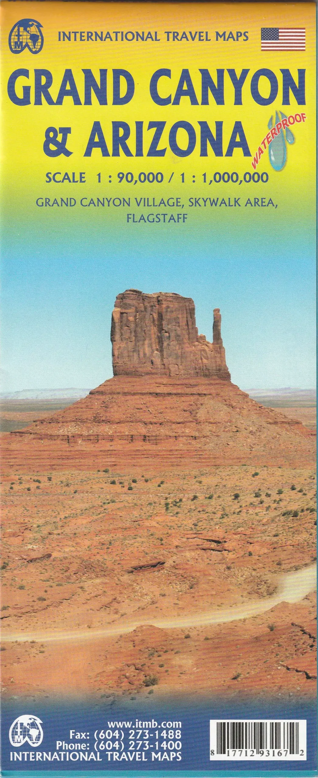 Grand Canyon 1:90 000 And Arizona 1:1 000 000 Travel Reference Map 1