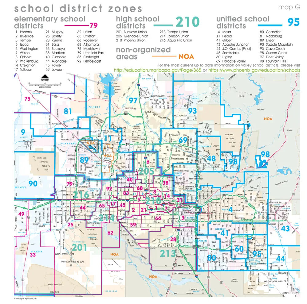 Phoenix Metropolitan School District Zones Gloss Laminated 1