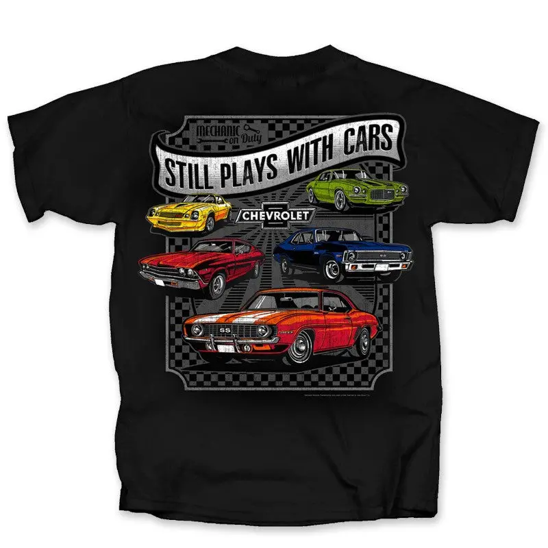 Camaro / Chevrolet Still Plays With Cars T-Shirt : Black 1