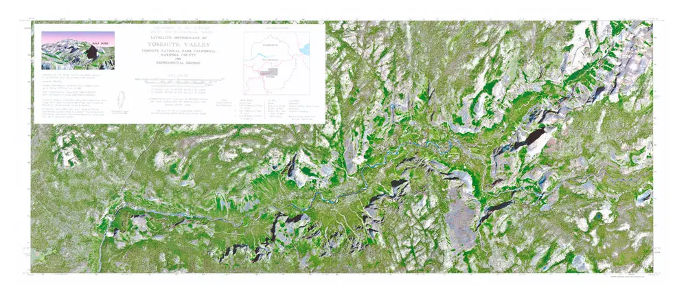 Satellite Orthoimage Of Yosemite Valley, Yosemite National Park, California, Mariposa County (Sudoc I 19.106:37119-G 3-Om-024/986) Map 1