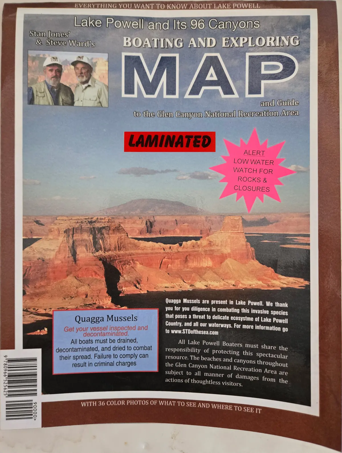 Lake Powell And Its 96 Canyons Boating Ad Exploring Map With 36 Color Photos Of What To See And Where To See It Gloss Laminated 1