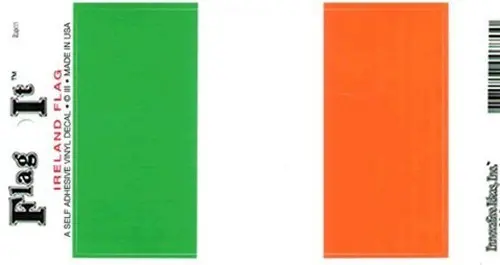Ireland Flag Decal For Auto, Truck, Or Boat (1-Pack) 1
