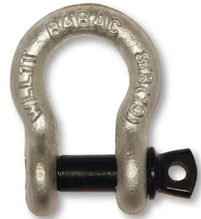 654B-5Pk 1" Load Rated Shackles 5 Pack 1