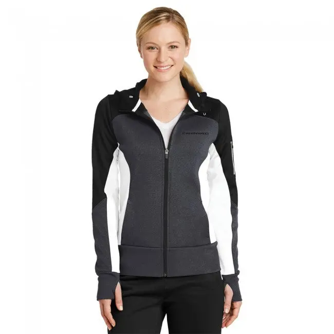 Camaro Ladie's Full-Zip Colorblock Jacket : Black/Graphite/White 1