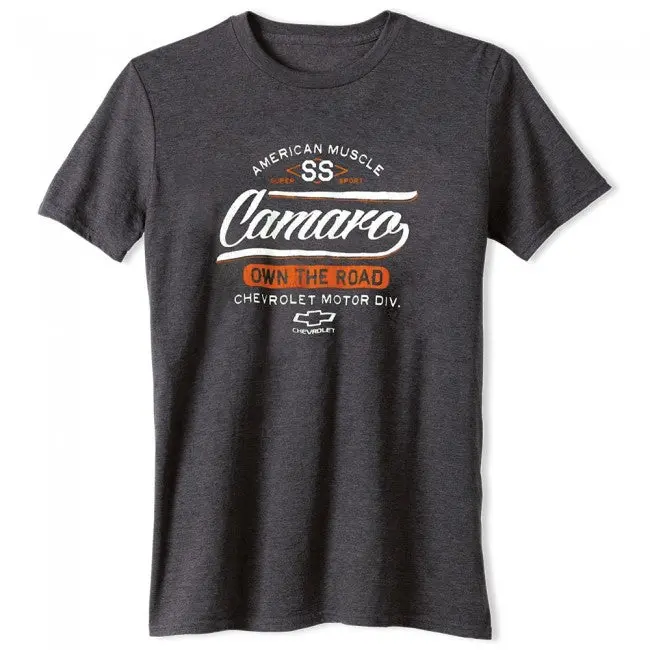 Camaro Ss Own The Road T-Shirt - Heather Dark Gray 1
